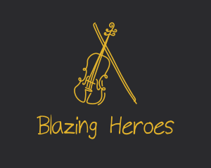 Golden Violin Cello logo design