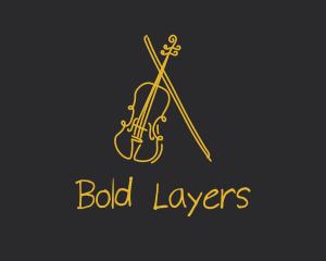 Golden Violin Cello logo design