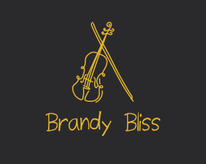 Golden Violin Cello logo design