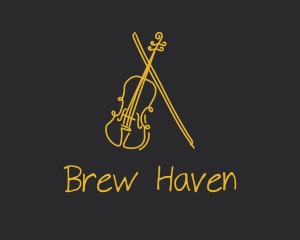 Golden Violin Cello logo design