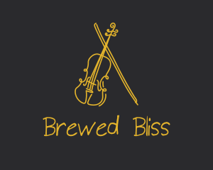 Golden Violin Cello logo design