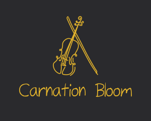 Golden Violin Cello logo design