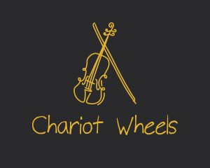 Golden Violin Cello logo design