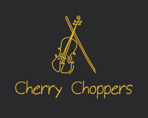 Golden Violin Cello logo design