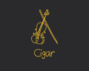 Golden Violin Cello logo design