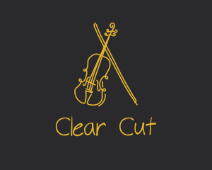 Golden Violin Cello logo design