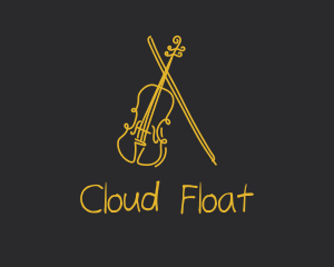 Golden Violin Cello logo design