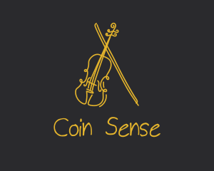 Golden Violin Cello logo design