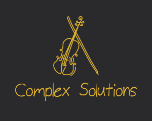 Golden Violin Cello logo design