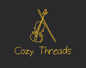 Golden Violin Cello logo design