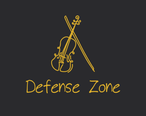 Golden Violin Cello logo design