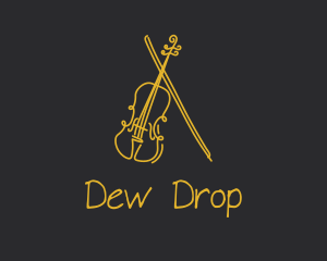 Golden Violin Cello logo design