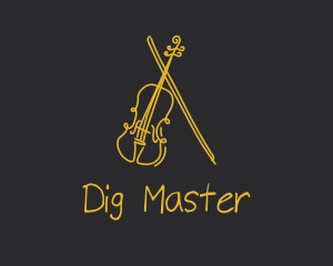 Golden Violin Cello logo design