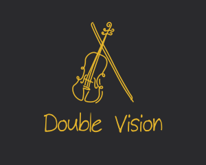 Golden Violin Cello logo design