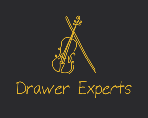 Golden Violin Cello logo design