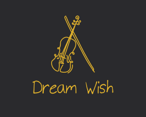 Golden Violin Cello logo design