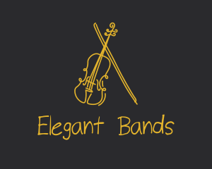 Golden Violin Cello logo design