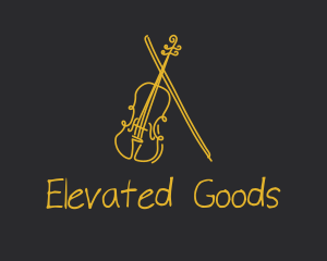 Golden Violin Cello logo design