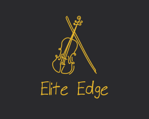 Golden Violin Cello logo design