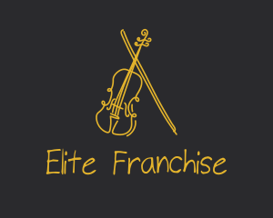 Golden Violin Cello logo design