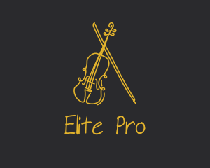 Golden Violin Cello logo design