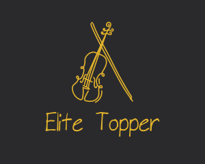 Golden Violin Cello logo design