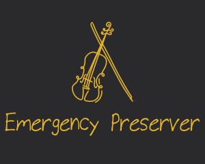 Golden Violin Cello logo design