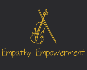 Golden Violin Cello logo design