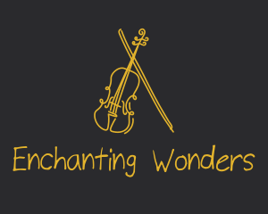 Golden Violin Cello logo design