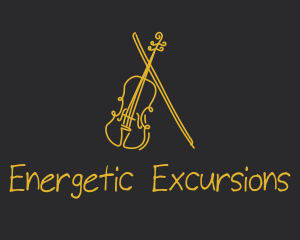 Golden Violin Cello logo design