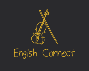 Golden Violin Cello logo design