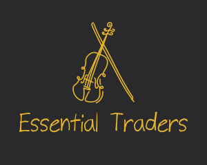 Golden Violin Cello logo design