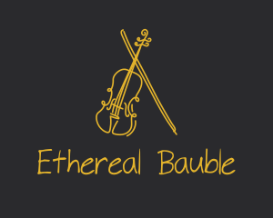 Golden Violin Cello logo design