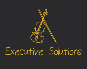 Golden Violin Cello logo design