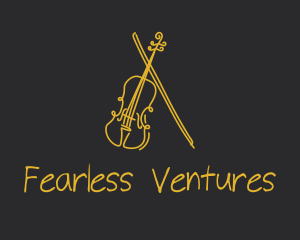 Golden Violin Cello logo design