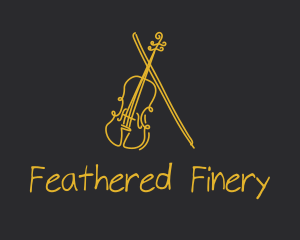 Golden Violin Cello logo design