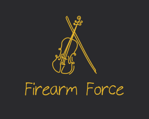 Golden Violin Cello logo design