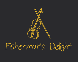 Golden Violin Cello logo design