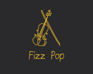 Golden Violin Cello logo design