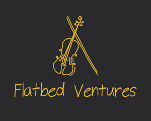 Golden Violin Cello logo design