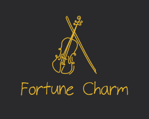 Golden Violin Cello logo design