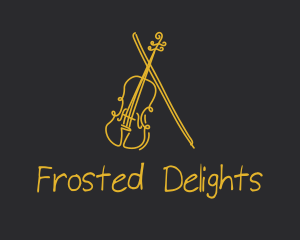 Golden Violin Cello logo design