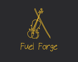 Golden Violin Cello logo design