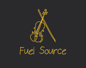 Golden Violin Cello logo design