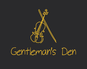 Golden Violin Cello logo design