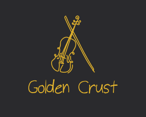 Golden Violin Cello logo design