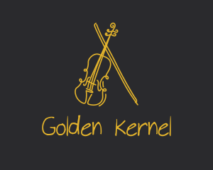 Golden Violin Cello logo design