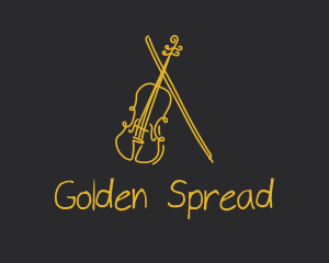 Golden Violin Cello logo design