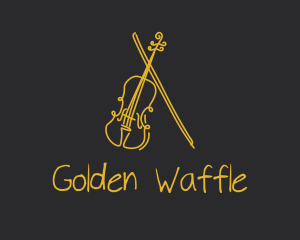 Golden Violin Cello logo design