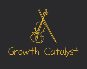 Golden Violin Cello logo design